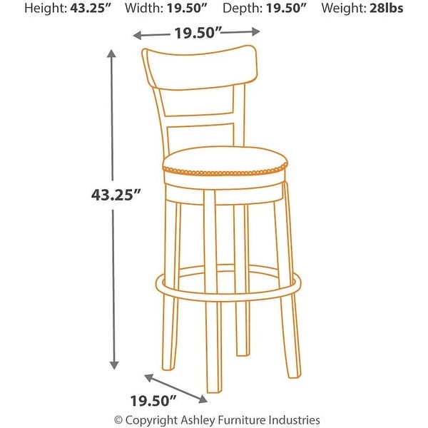 Signature Design by Ashley Pinnadel Swivel Pub Height Barstool