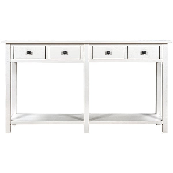 Console Table with Drawer and Bottom Shelf