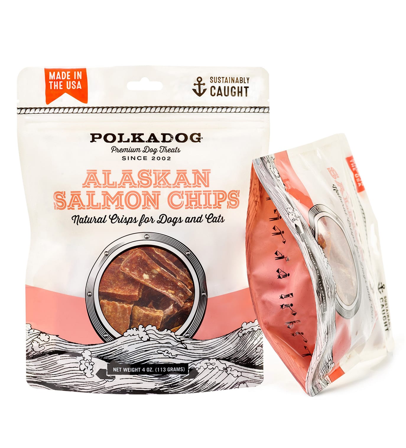 POLKADOG BAKERY Alaskan Salmon Chips for Dogs and Cats