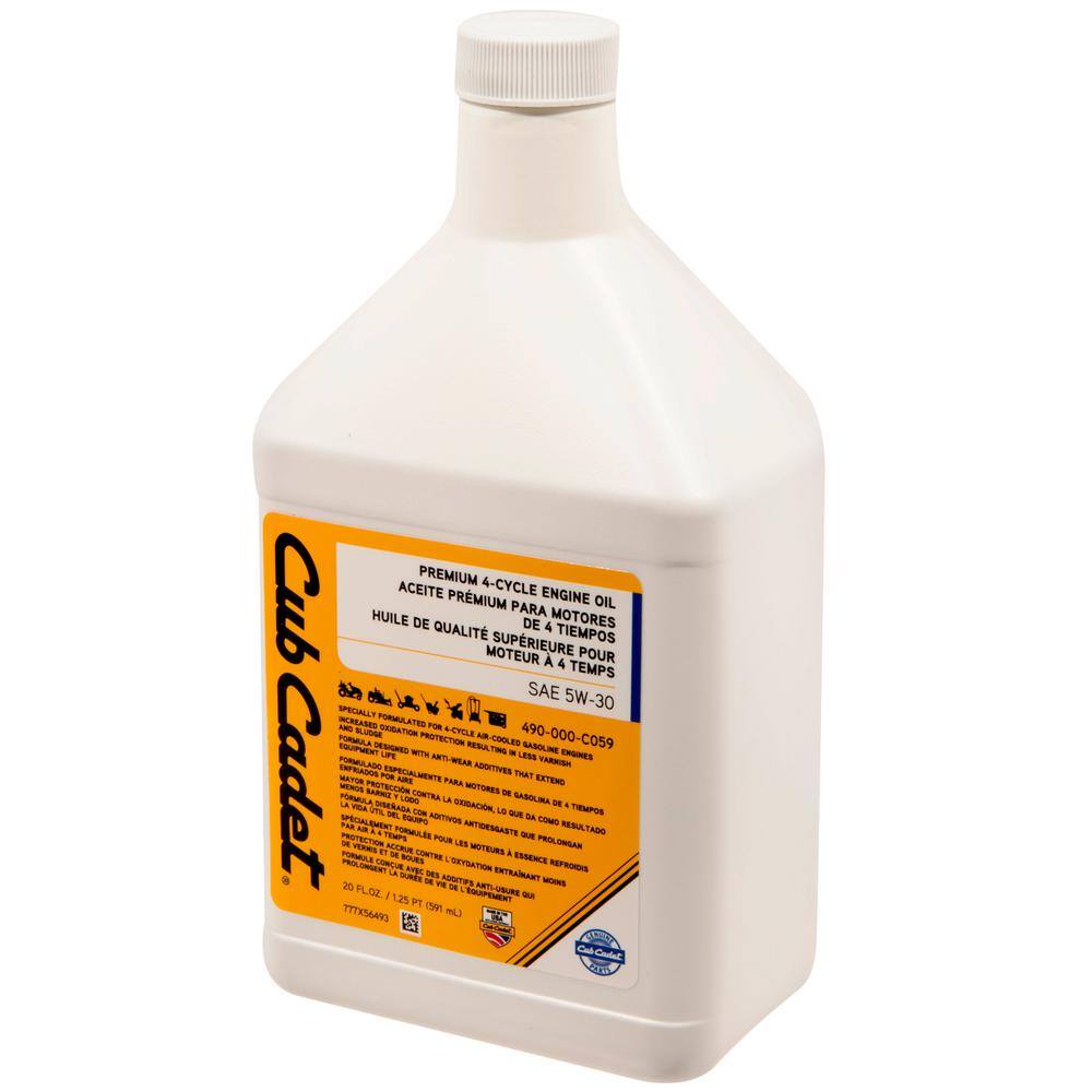 Cub Cadet 20 oz. Premium SAE 5W-30 4-Cycle Engine Oil Specifically Formulated for Snow Blower Engines 490-000-C059