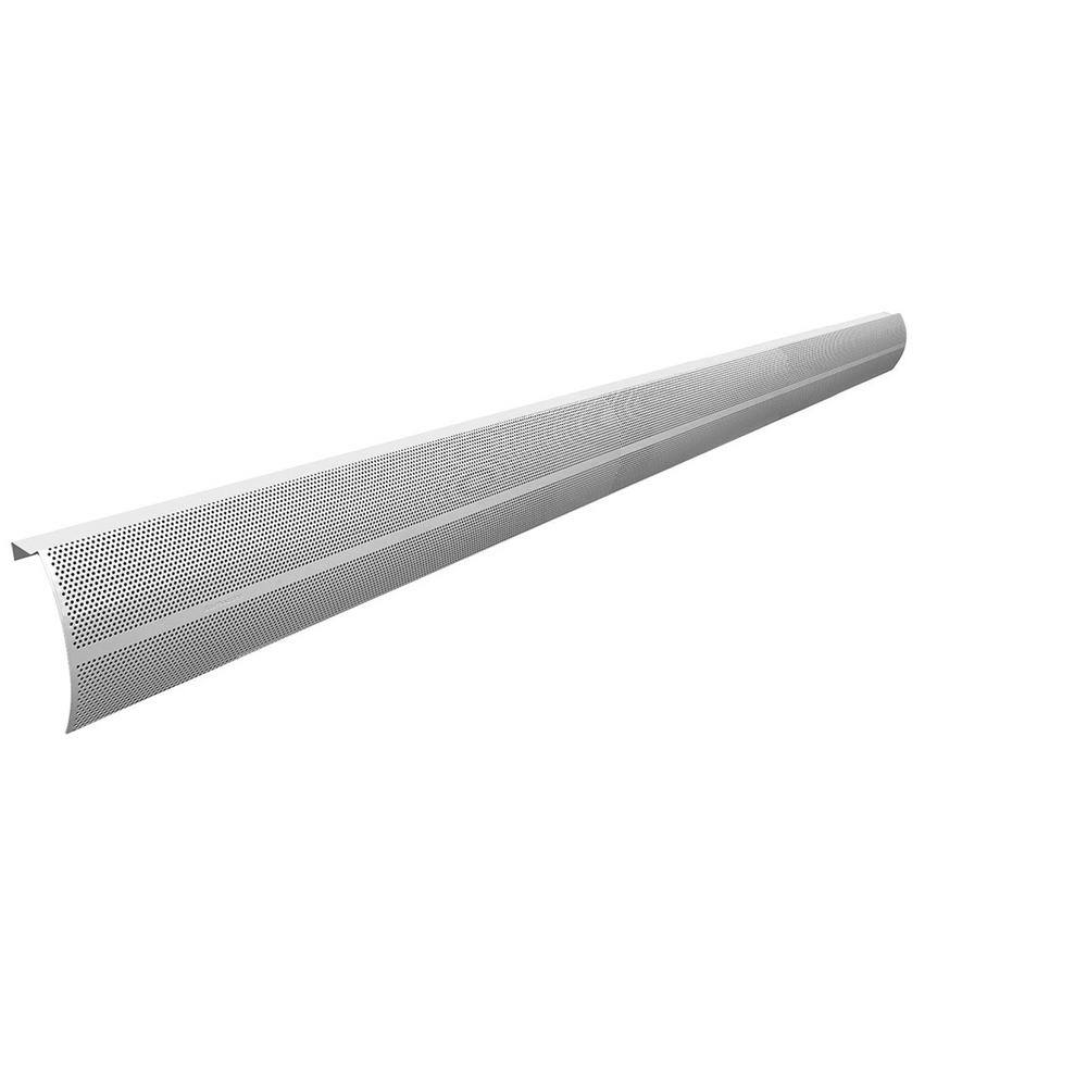 Baseboarders Elliptus Series 7 ft. Galvanized Steel Easy Slip-On Baseboard Heater Cover in White BA001-84-WHT