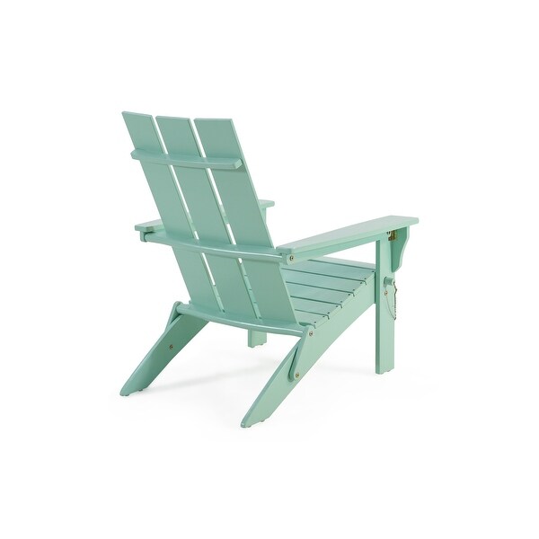 Zuma Outdoor Contemporary Acacia Wood Foldable Adirondack Chair by Christopher Knight Home