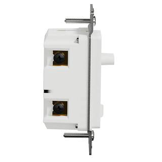 Square D X Series 15 Amp 600-Watt Single-Pole3-Way Slider Dimmer Light Switch Back Wire Clamps Matte White SQR22603WH