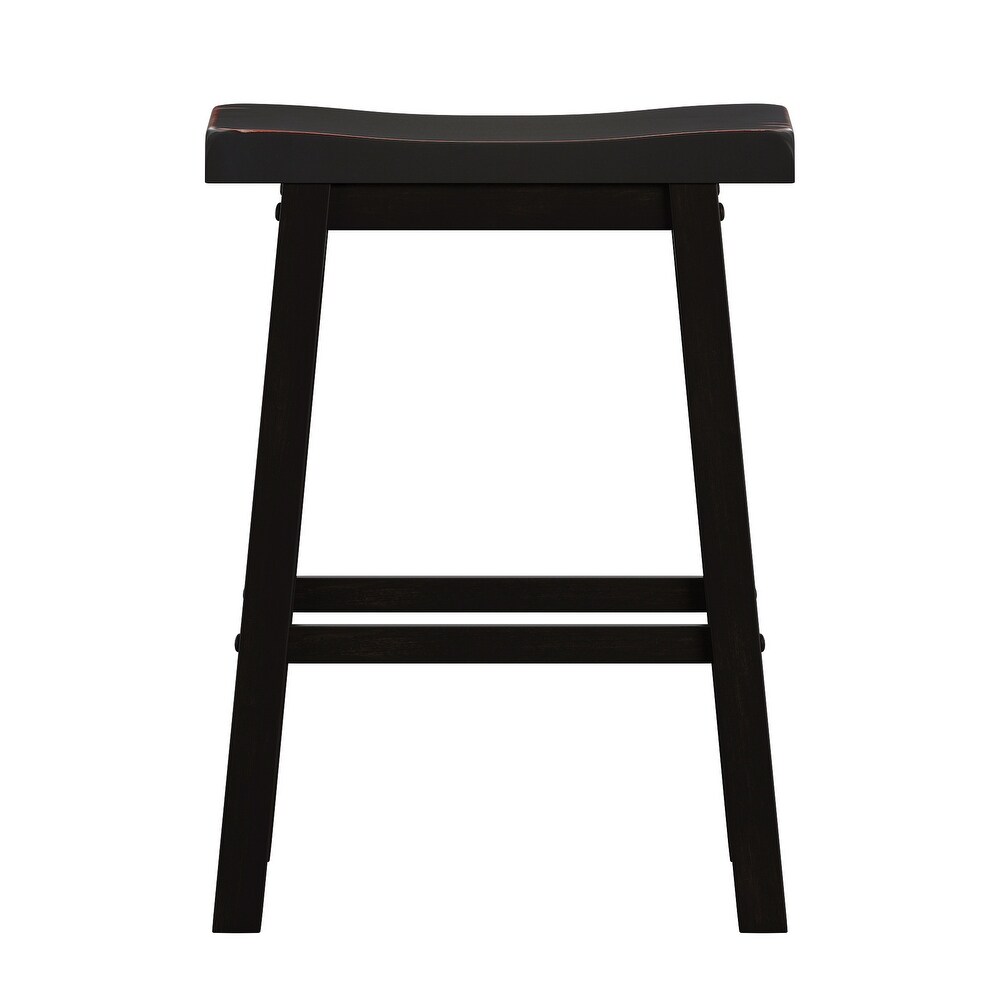 Salvador Saddle 29 inch Counter Height Backless Stools (Set of 2) by iNSPIRE Q Bold