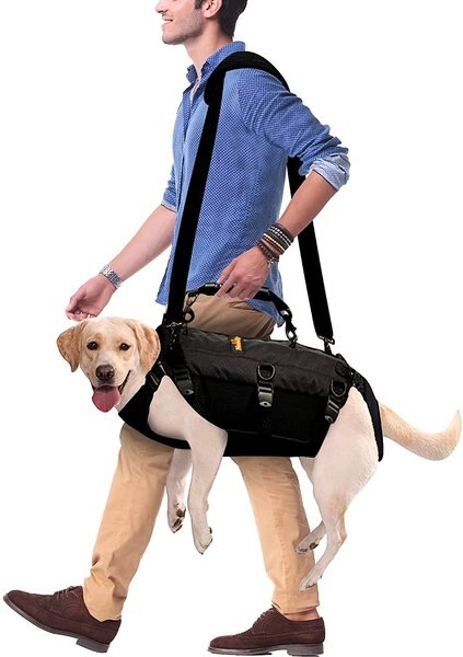 NeoAlly Full Body Lift Support Sling and Mobility Aid Dog Harness， Black