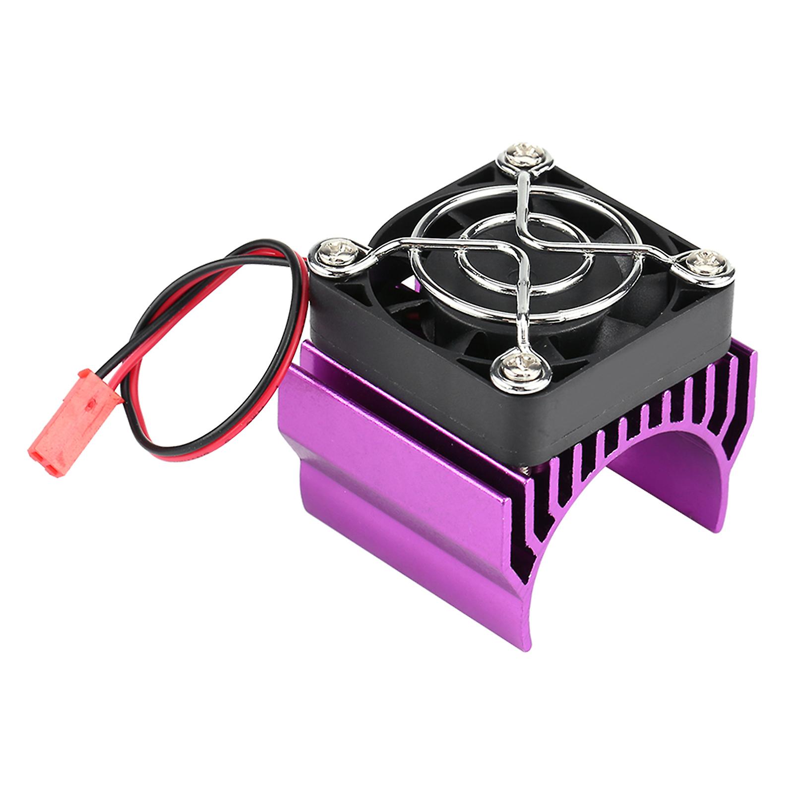 Heat Sink With Cooling Fan For 1/10 Scale Electric Rc Car 540 / 550 / 3650 Motor (purple)