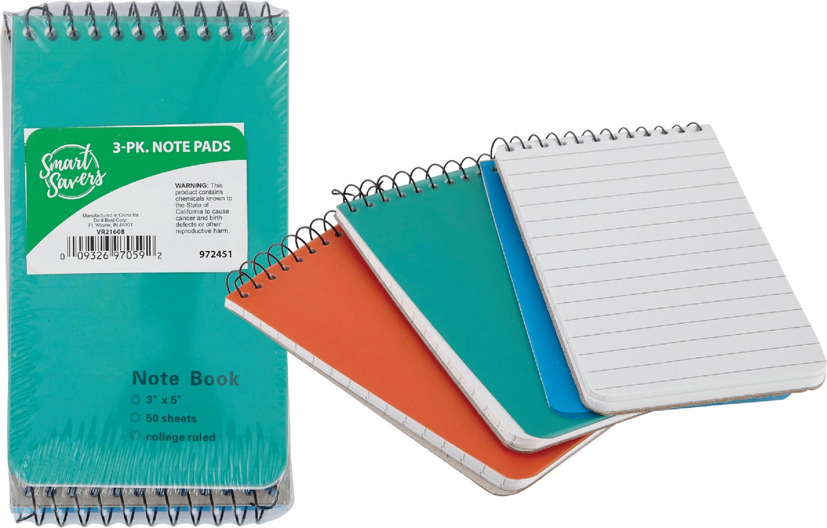 Smart Savers Note Pad 3 In. W. X 5 In. H. White (Pack of 12)