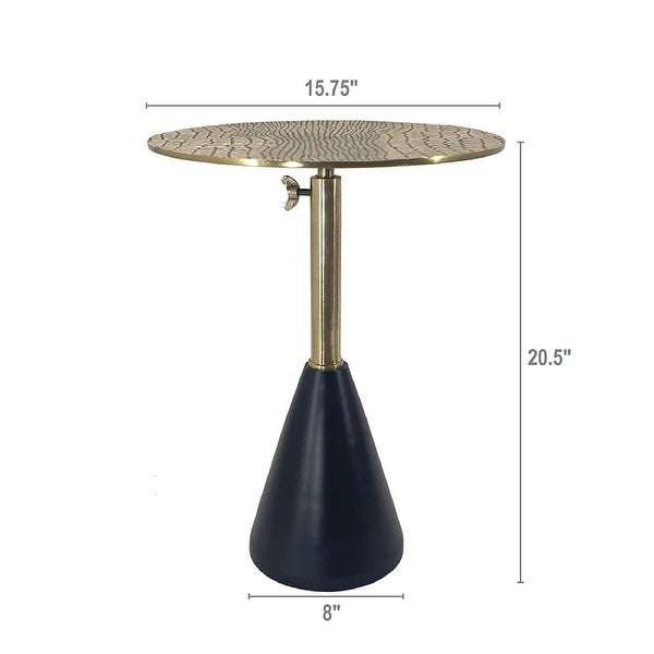 AandB Home Aluminum Accent Table - Gold/Black