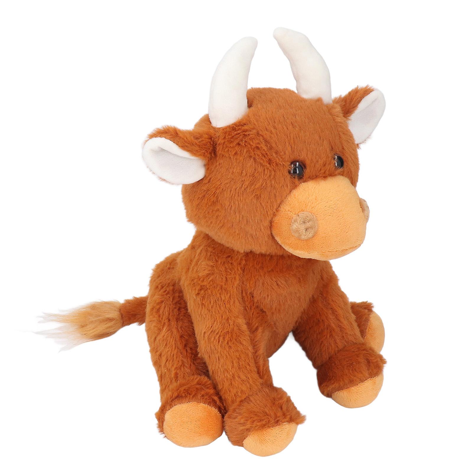 30cm Height Cartoon Plush Cattle Doll Adorable Expression Soft Stuffed Animal Toy for Kids