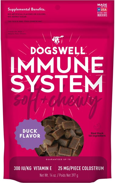 Dogswell Immune System Duck Soft and Chewy Dog Treats， 14-oz bag