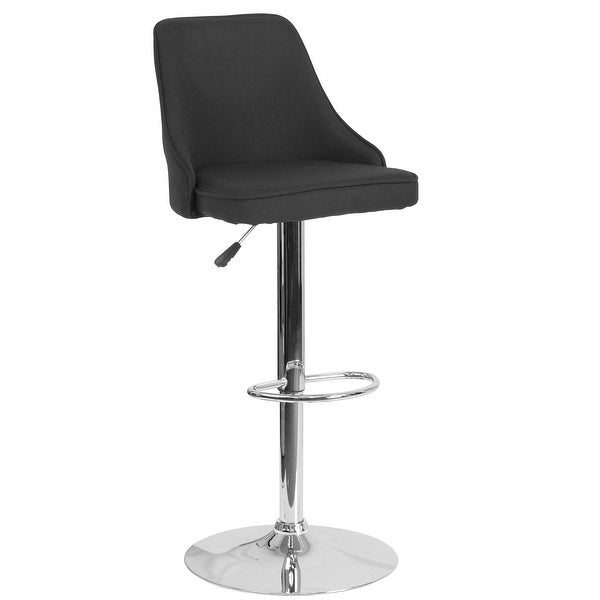 Modern Height-adjustable Chrome Barstool - 18