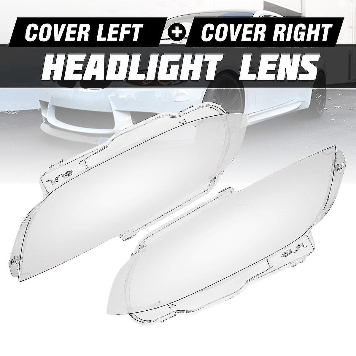 1pair Headlight Head Light Lamp Lens Cover For E92 E93 Coupe 328i 335i 2006-2010