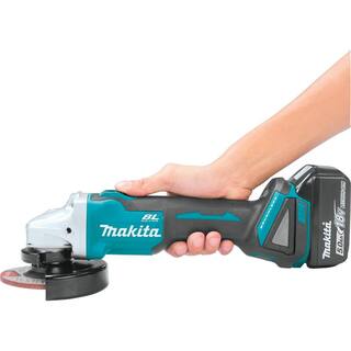 Makita 18V 5.0Ah LXT Lithium-Ion Brushless Cordless 4-125 in. Cut-OffAngle Grinder Kit XAG04T