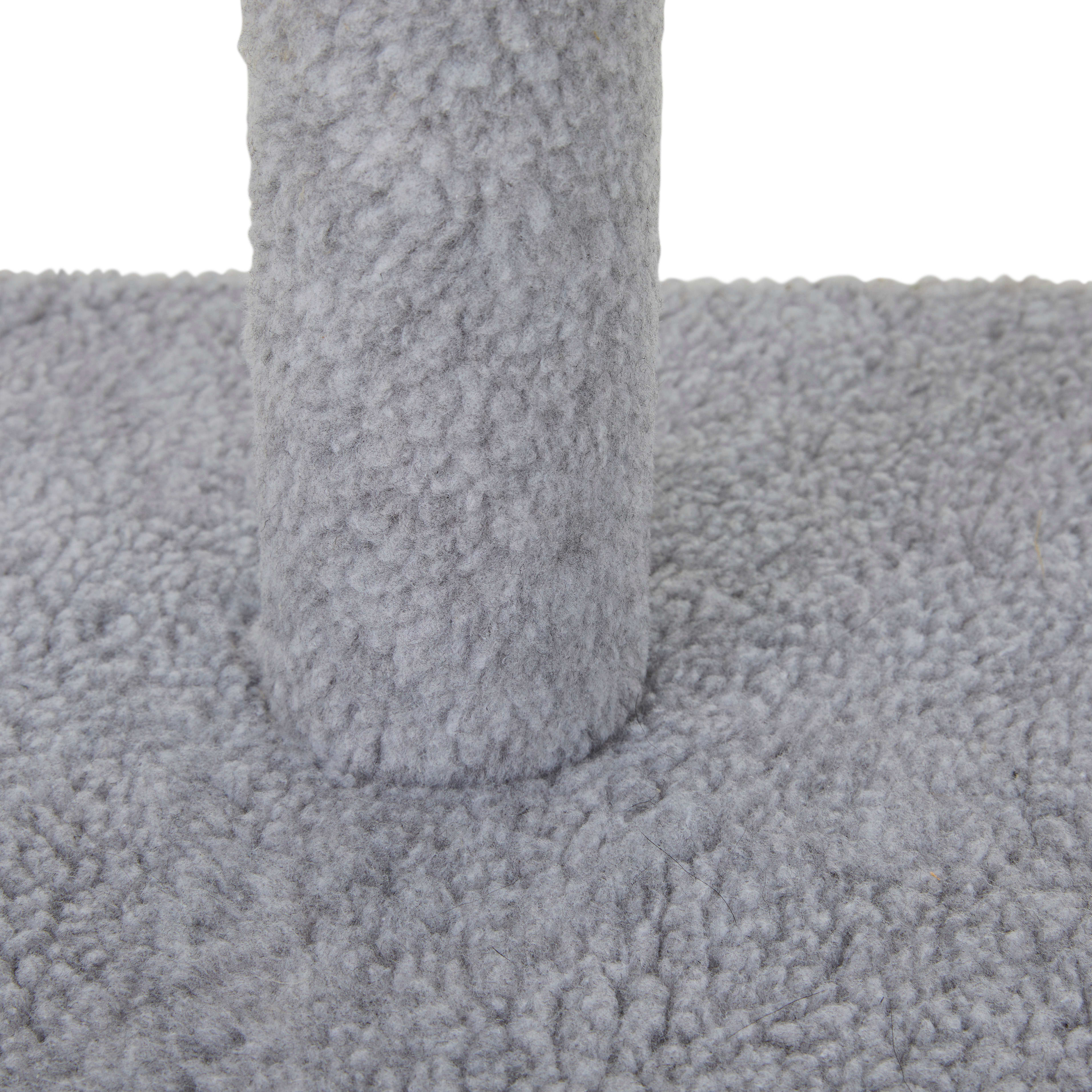 EveryYay Essentials Scratchin The Surface Grey Post with Toy Cat Scratcher， 15.25 L X 13.25 W X 25.5 H