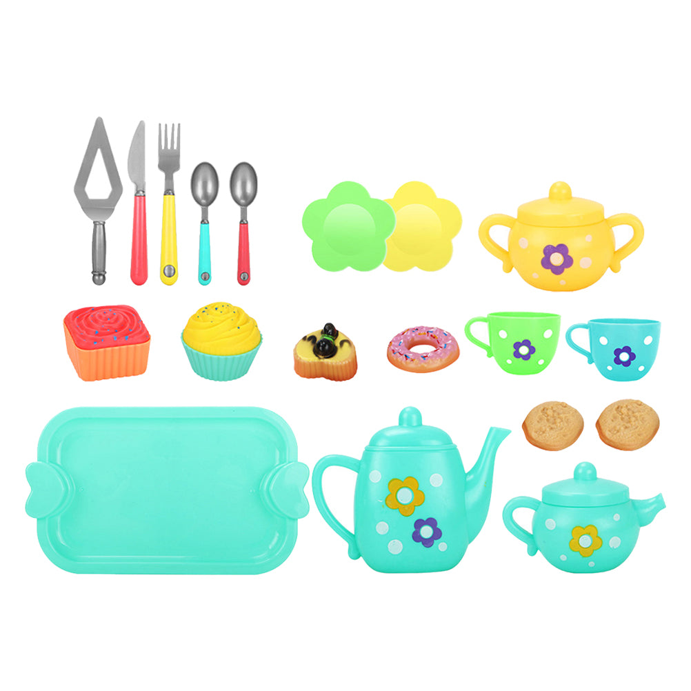 1 Set of Kid Pretend Toys Simulation Tea Pot Tea Cup Pretend Tea Pot Set