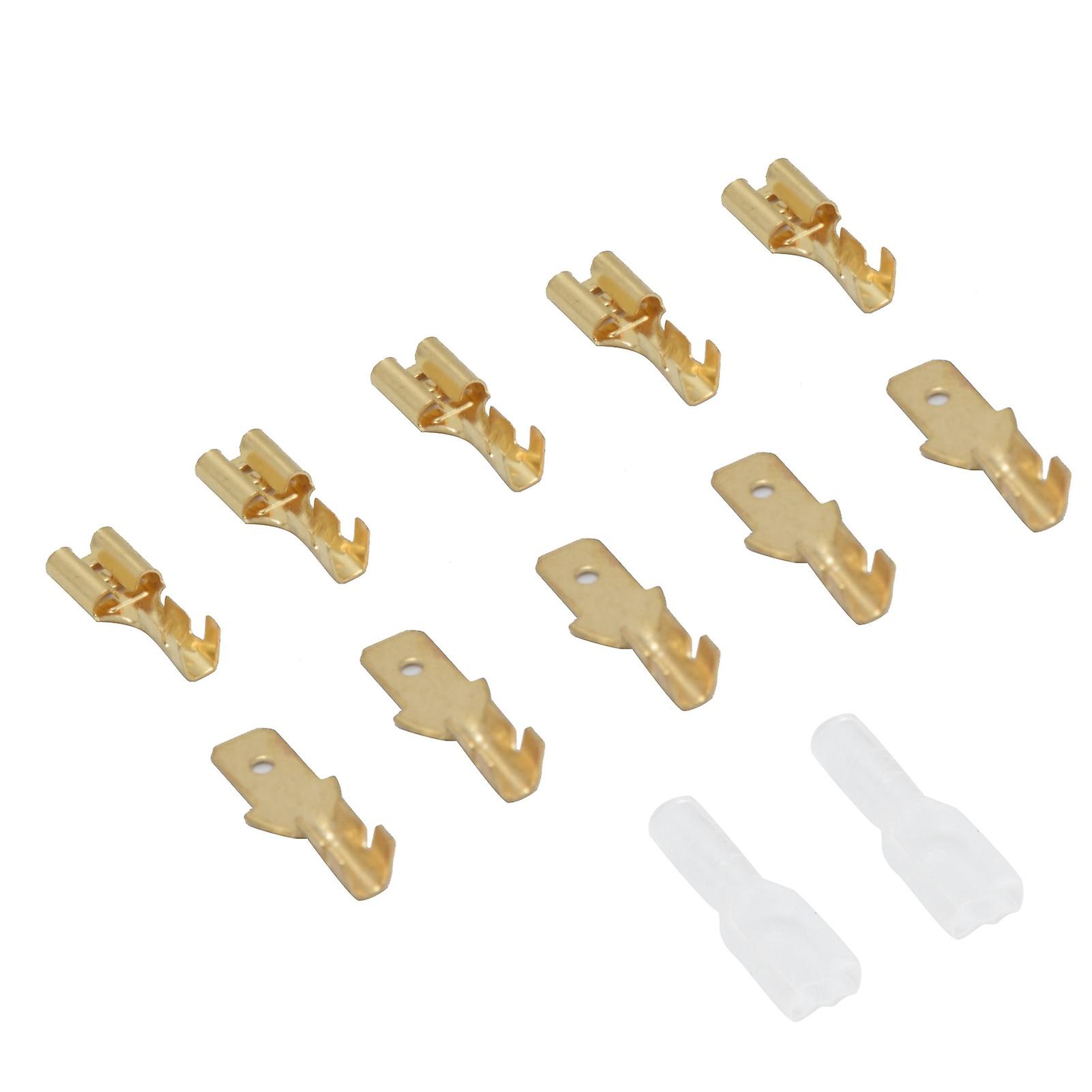 4.8mm Male Female Crimp Terminals Connector With Electrical Insulating Sleeves Accessory