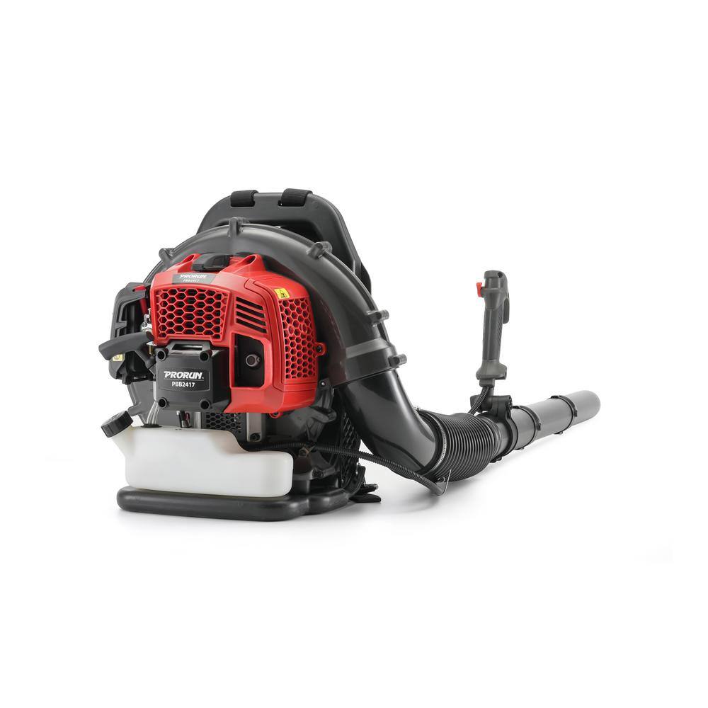 PRORUN 52cc 570 CFM 250 MPH 2-Cycle Gas-Powered Backpack Leaf Blower PBB2417