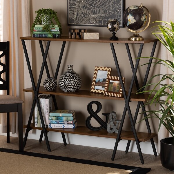 Norton Rustic and Industrial Wood and Console Table