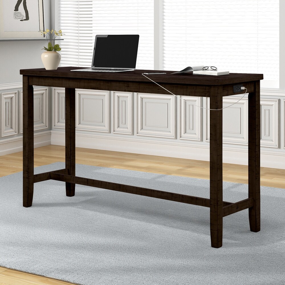 4 Pieces Counter Height Table with Fabric Padded Stools