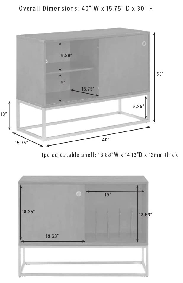 Byron Media Console   Industrial   Entertainment Centers And Tv Stands   by Pot Racks Plus  Houzz