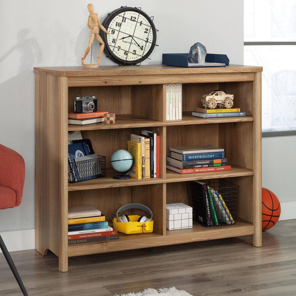 SAUDER Dover Edge 43.15 in. Wide Timber Oak 3-Shelf Accent Bookcase 433523