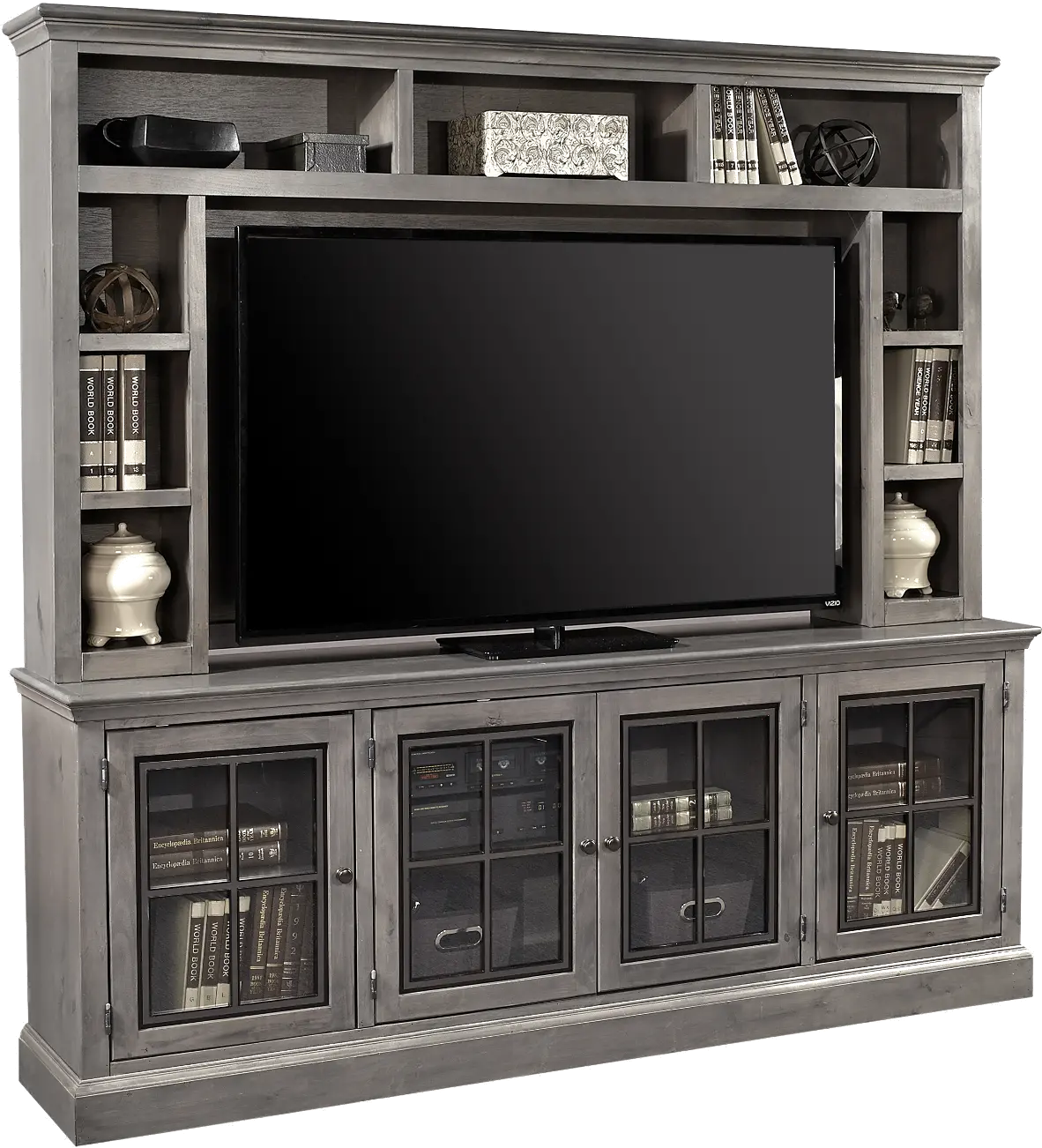 Rustic Gray 2 Piece Modern Entertainment Center - Churchill