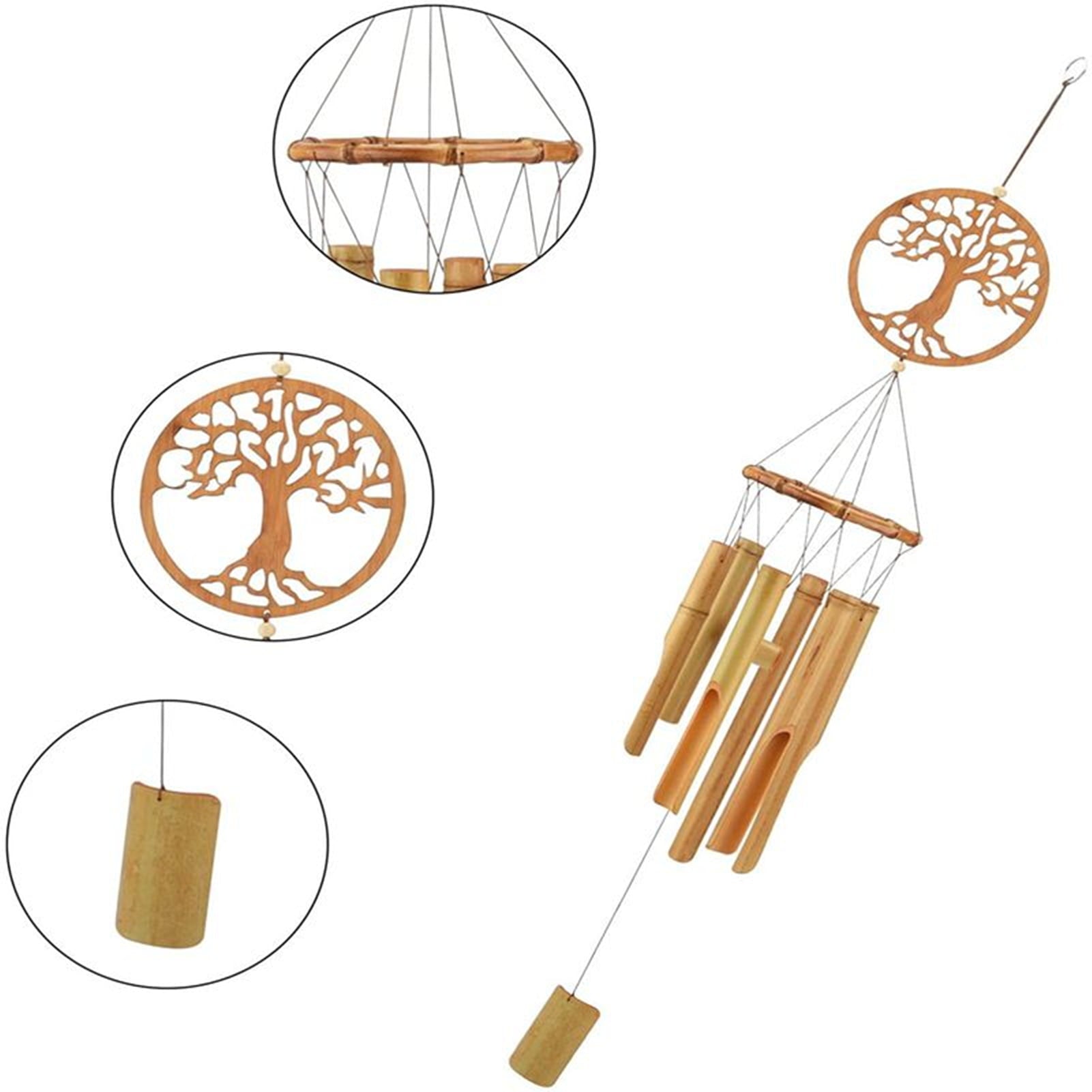 Yaoping Outdoor Wind Chime， 34.5 inch Handmade Wall Hanging Music Windchime with Deep Tone Clearance Gifts for Garden Indoor Outdoor