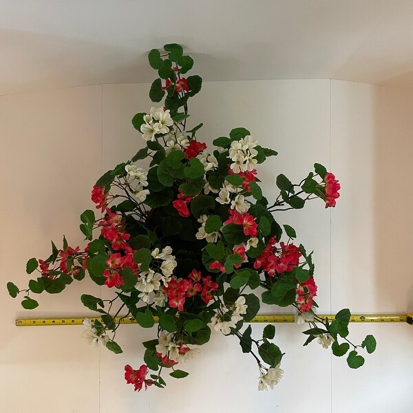 Faux Floral Hanging Basket