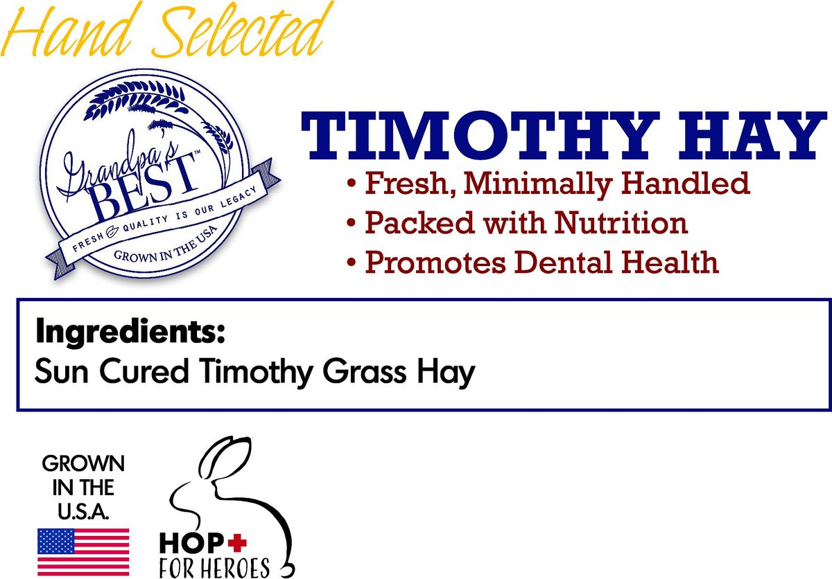 Grandpa's Best Timothy Hay Small Pet Food