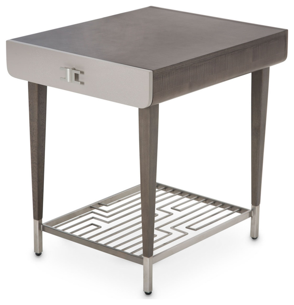 Roxbury Park End Table   Slate   Midcentury   Side Tables And End Tables   by Michael Amini  Houzz