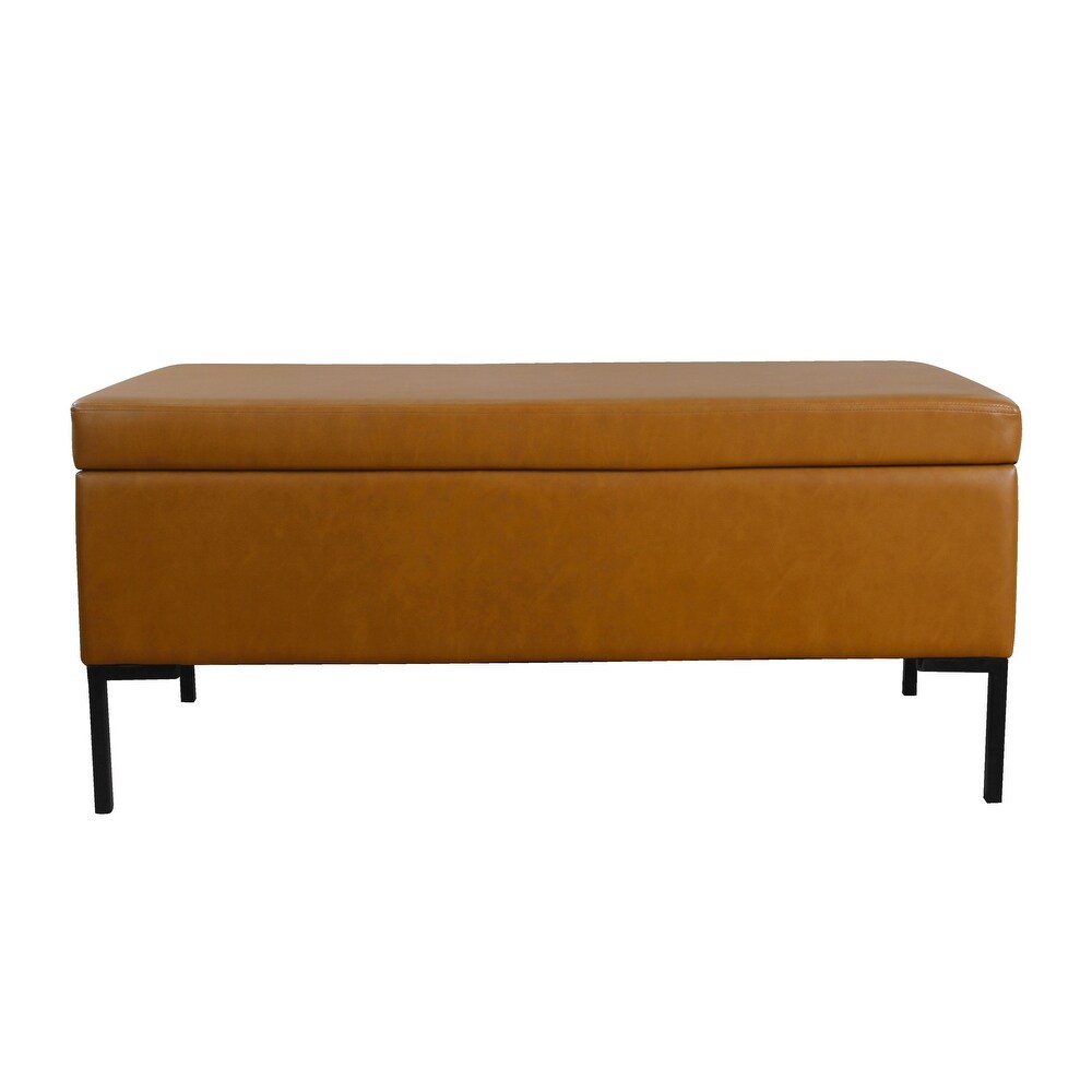 HomePop Large Storage Bench with Metal Legs