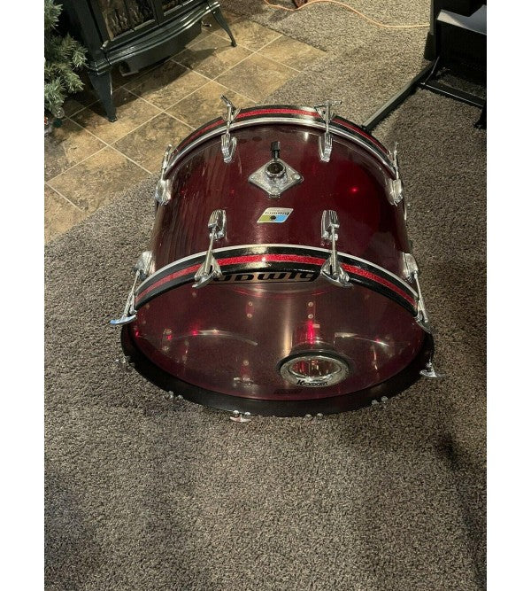 24” Red Ludwig Vistalite Bass Drum Good Condition