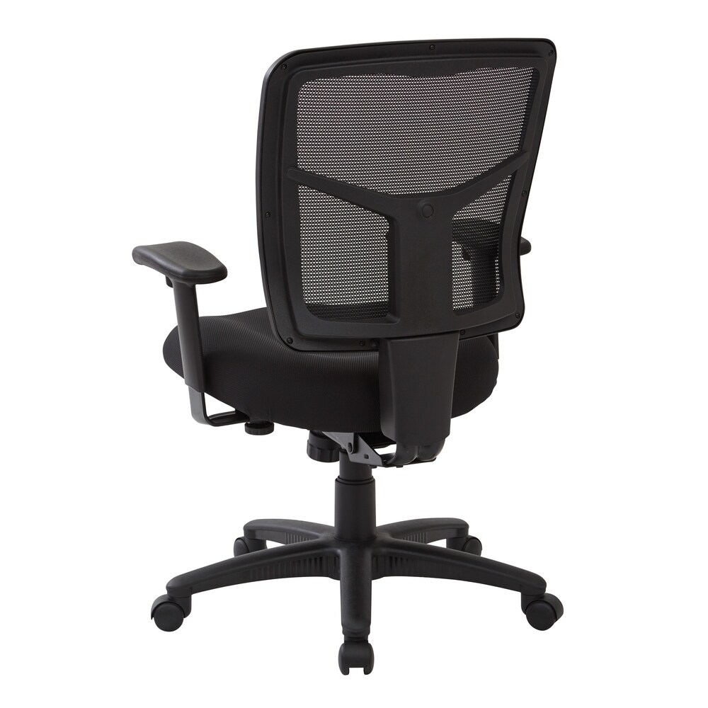 Black Mesh Back with Dove Black Fabric Seat Chair  2 to 1 Synchro Tilt