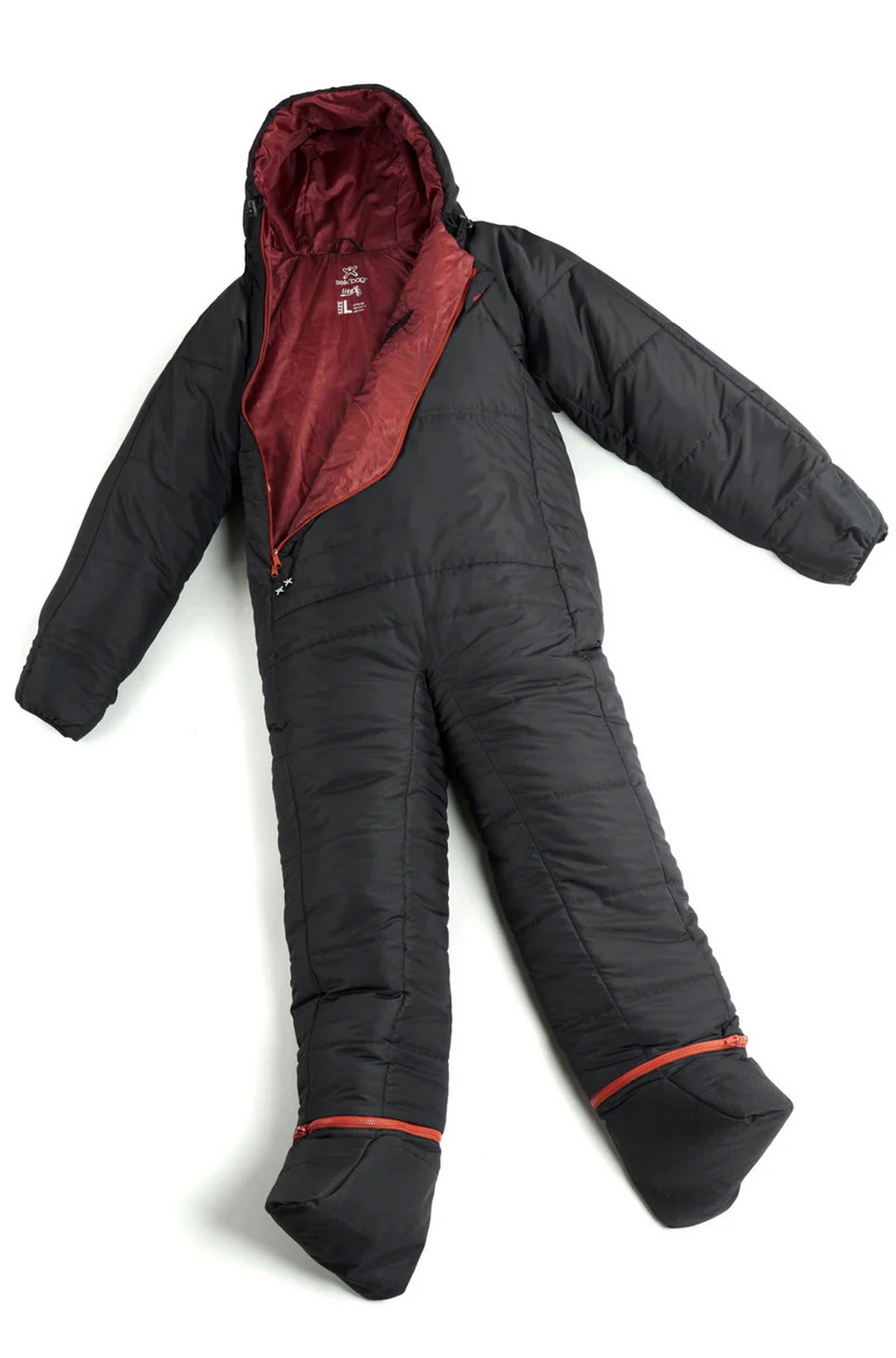 Selk'Bag Indoor Outdoor Black Wearable Sleeping Bag for Adults, Medium Size