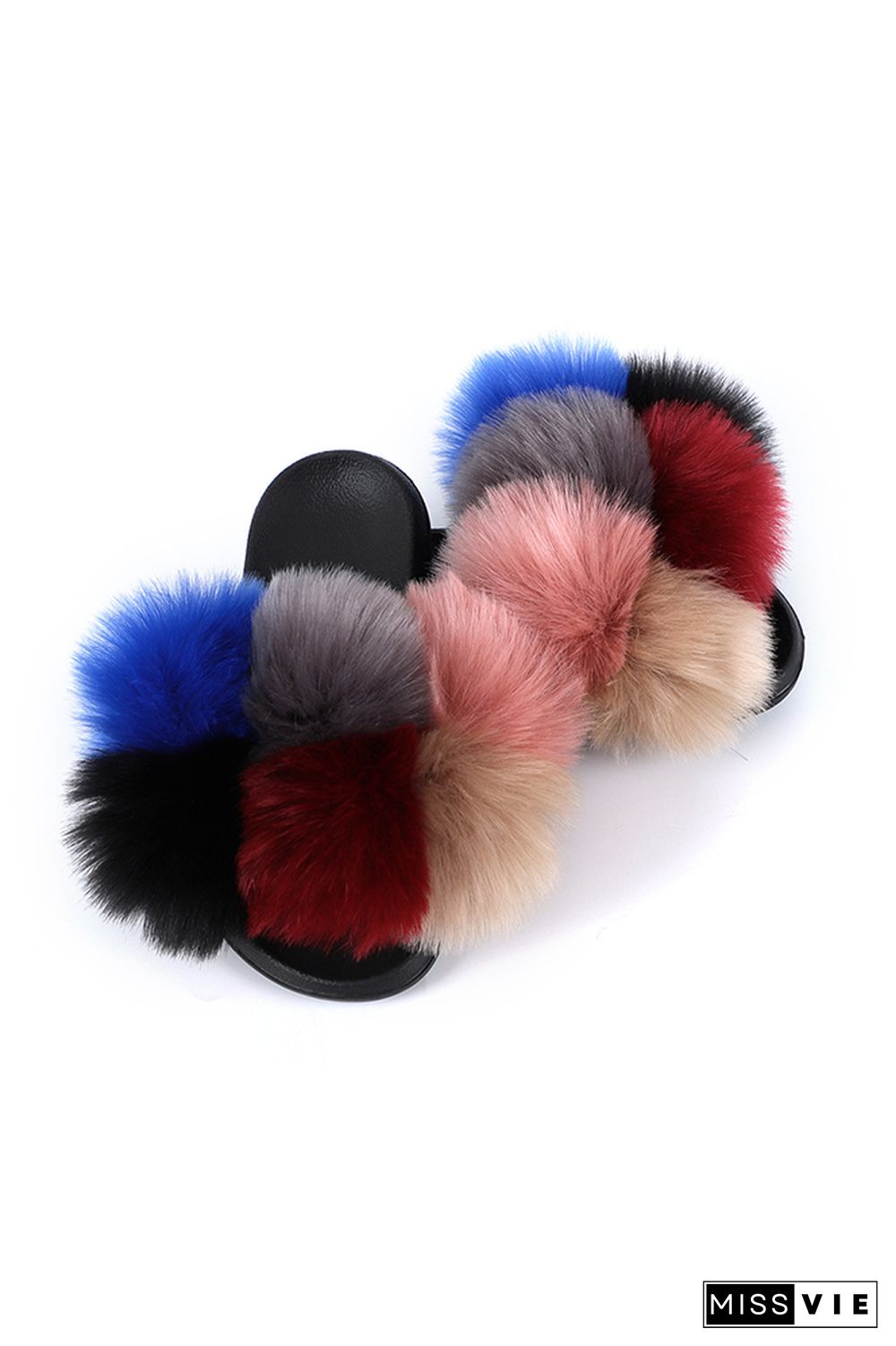 Colorful Fluffy Home Slippers Wholesale