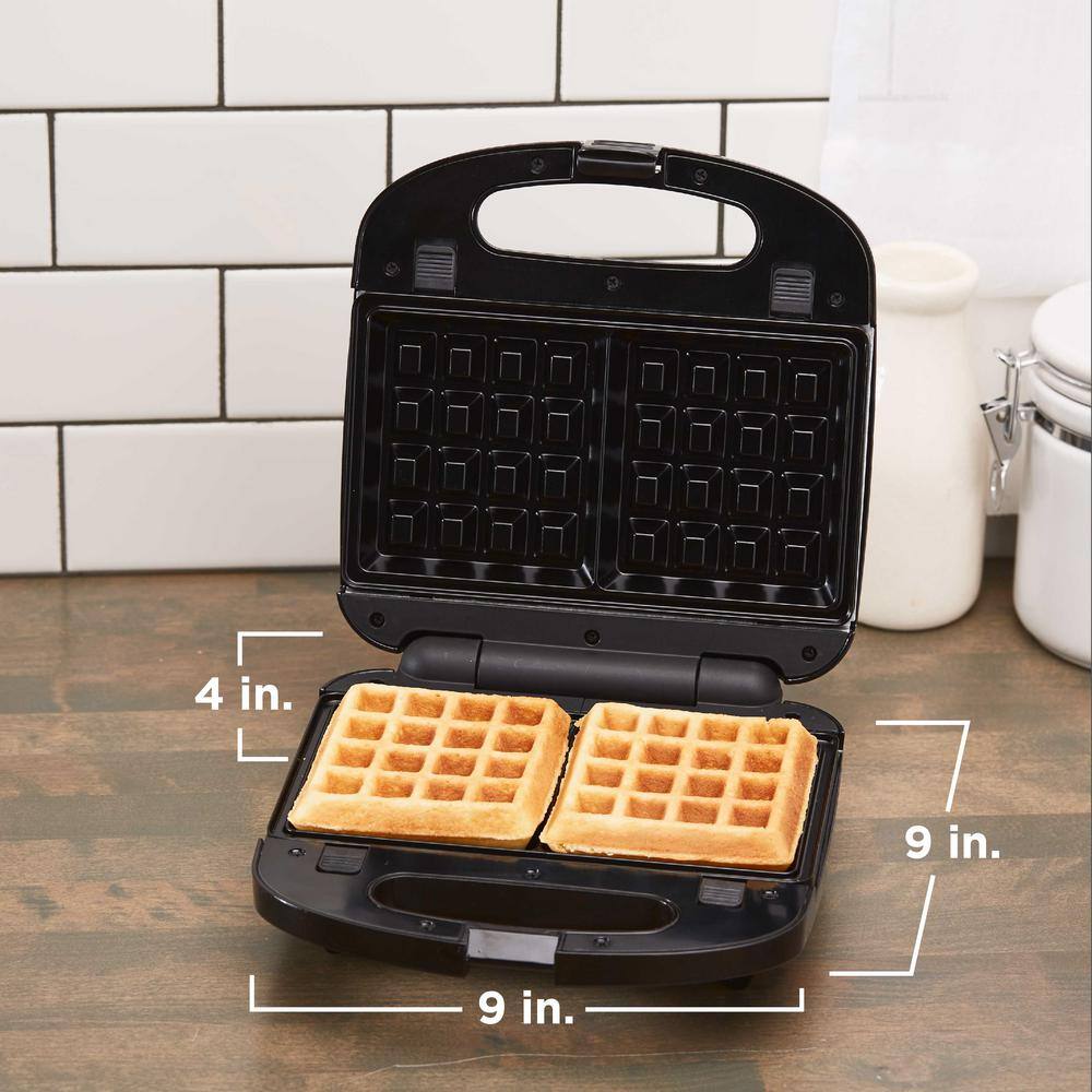 BLACK+DECKER 3-in-1 Black Morning Meal Station Waffle Maker and Grill WM2000SD