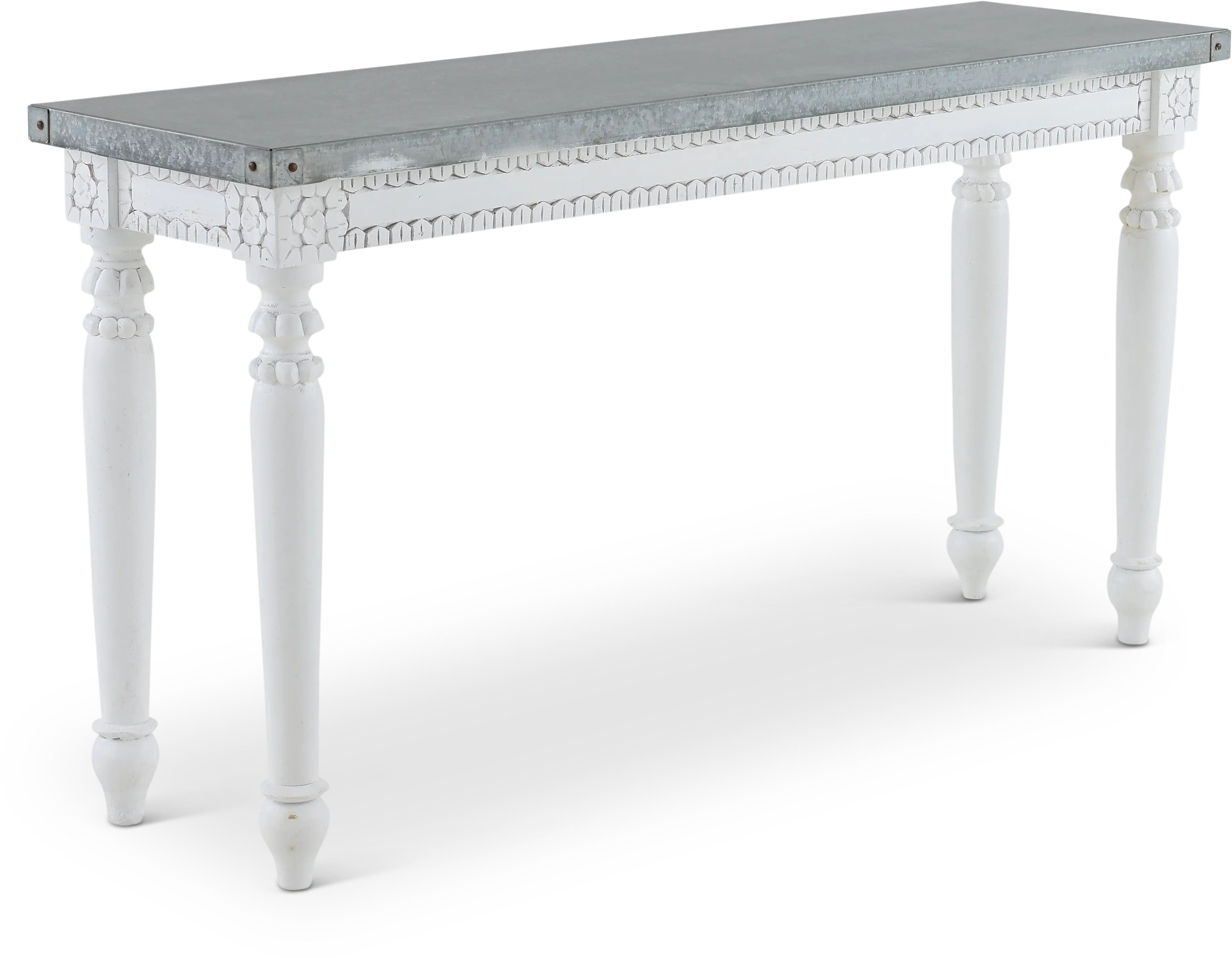 Tatum Sofa Table with Metal Top