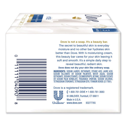 Unilever White Beauty Bar | Light Scent， 3.17 oz， 12