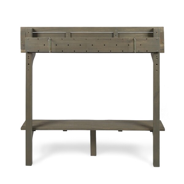 Outdoor Acacia Wood Balcony Bar Table，Gray Finish