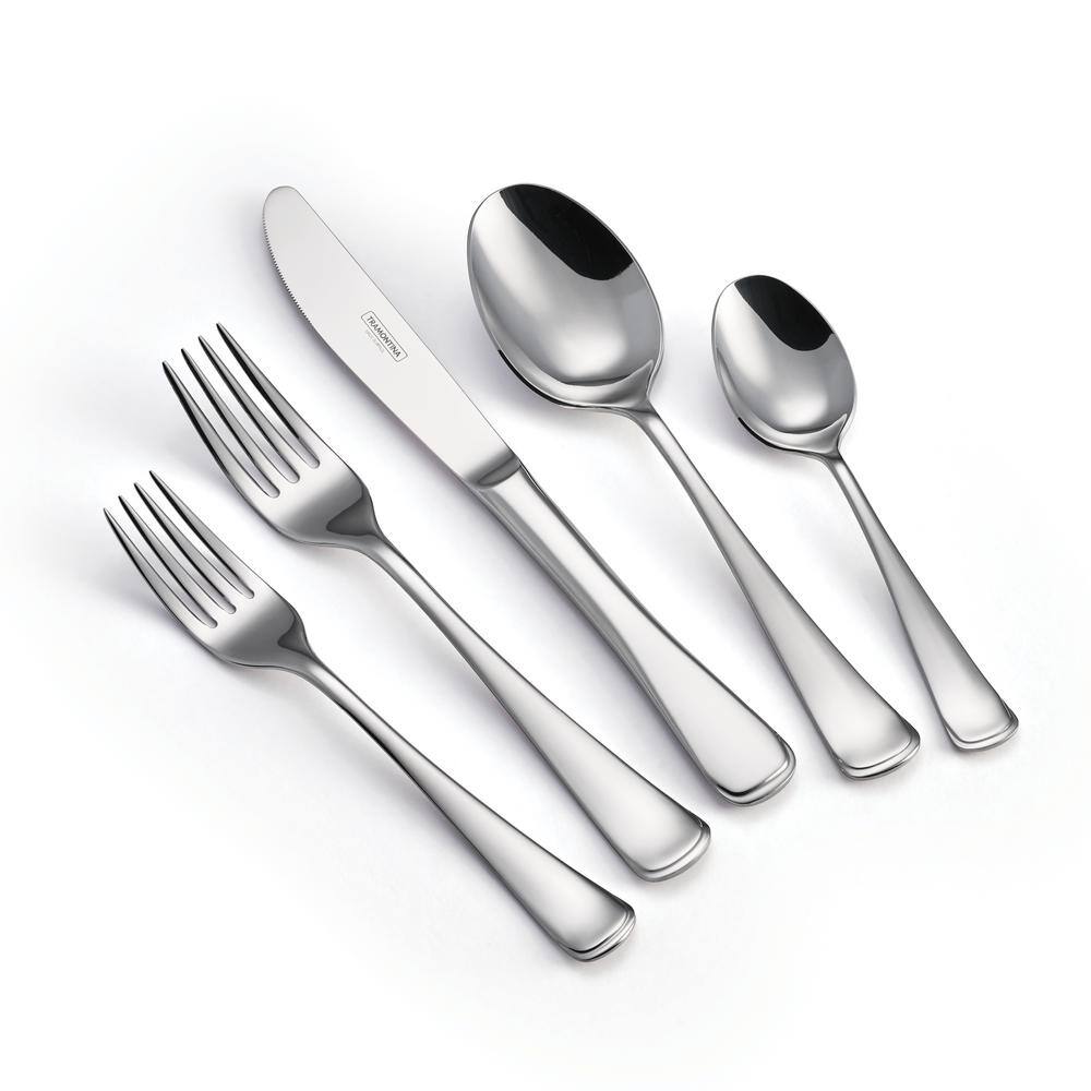 Tramontina Monaco 20-Piece 1810 Stainless Steel Flatware Set 80308001DS