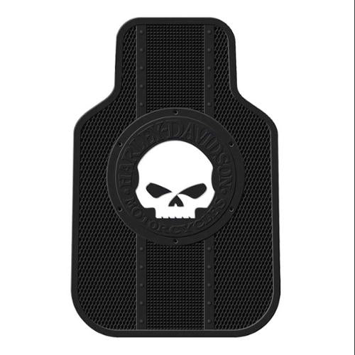 Harley-Davidson Floor Mats Willie G Skull Universal-Fit Front Set of 2 Mats 1476， Harley Davidson