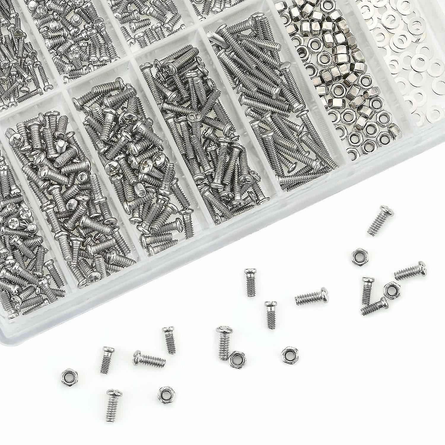 Glasses Repair Tool Kit 1000pcs Glasses Screws And Nuts Assortment With Mini Screwdriver And Tweeze