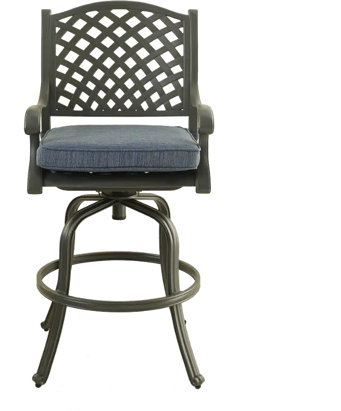 Castle Rock Bar Stool with Navy Cushion