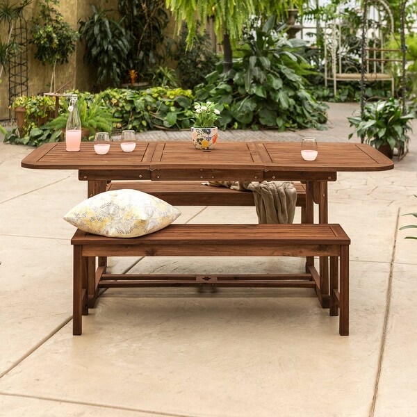 Middlebrook Surfside 3Piece Acacia Wood Outdoor Dining Set