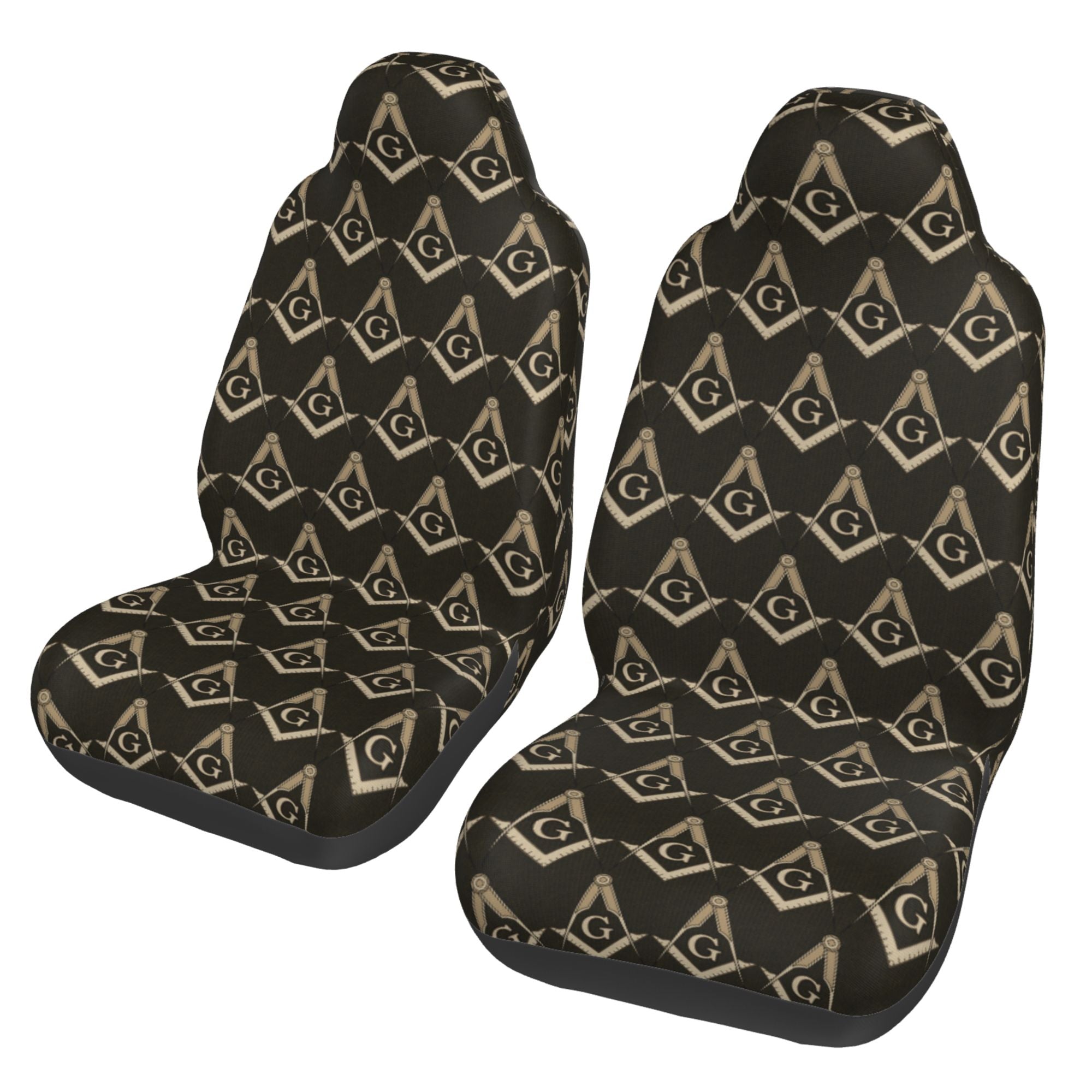 ZICANCN Car Seat Cover Brown Mason Freemason Symbol Car Front Seat Covers Protectors ， Automotive Seat Covers for Cars Trucks Suv