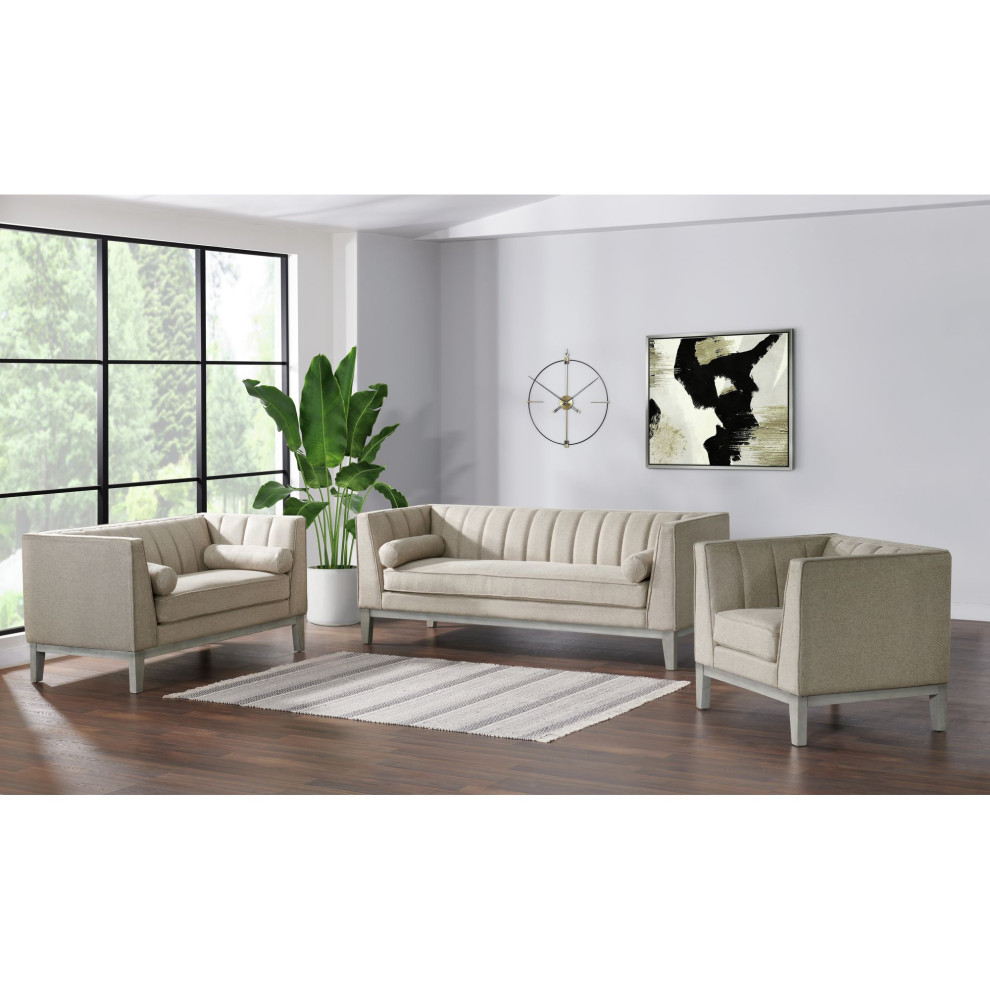 Picket House Hayworth Loveseat  Fawn   Farmhouse   Loveseats   by Picket House  Houzz