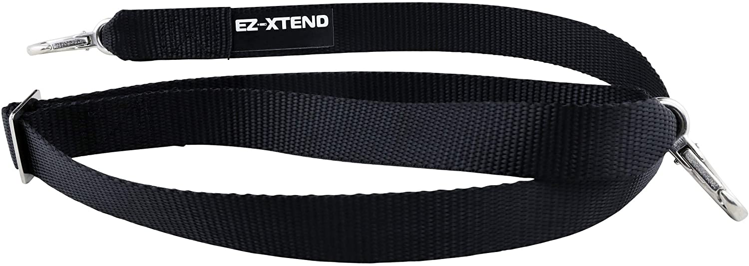 EZ-Xtend Premium Double Pontoon Boat Canopy and Bimini Top Strap with Adjustable Hook - All Stainless Steel Bimini Top Hardware - Best Replacement Strap (Package of 1， Black， 96