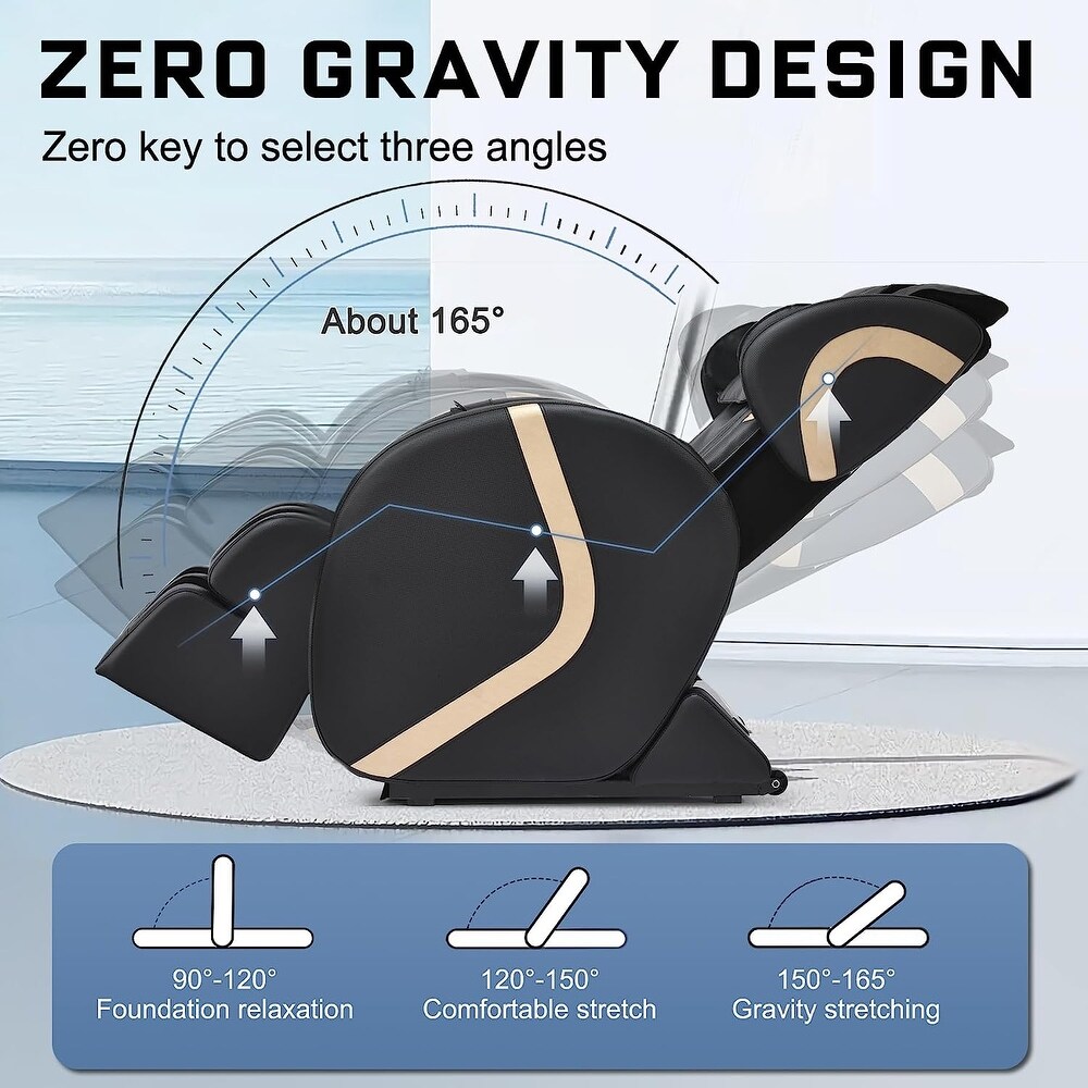 Zero Gravity Motion Massage Recliner for Parents  Full Body Air Pressure Massage Chair Recliner with Heating and moving Roller