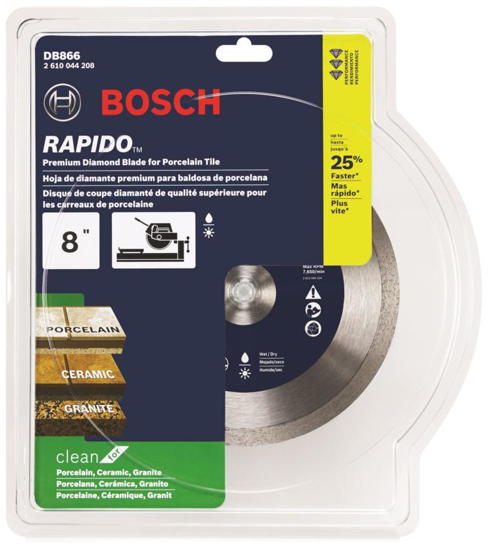 8 In. Rapido™ Premium Continuous Rim Diamond Blade for Porcelain Tile