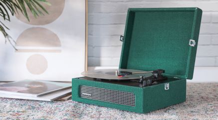 Voyager Portable Turntable with Bluetooth In/Out - Dark Aegean